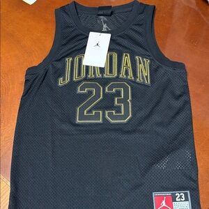 Jordan Black and Gold Basketball Jersey